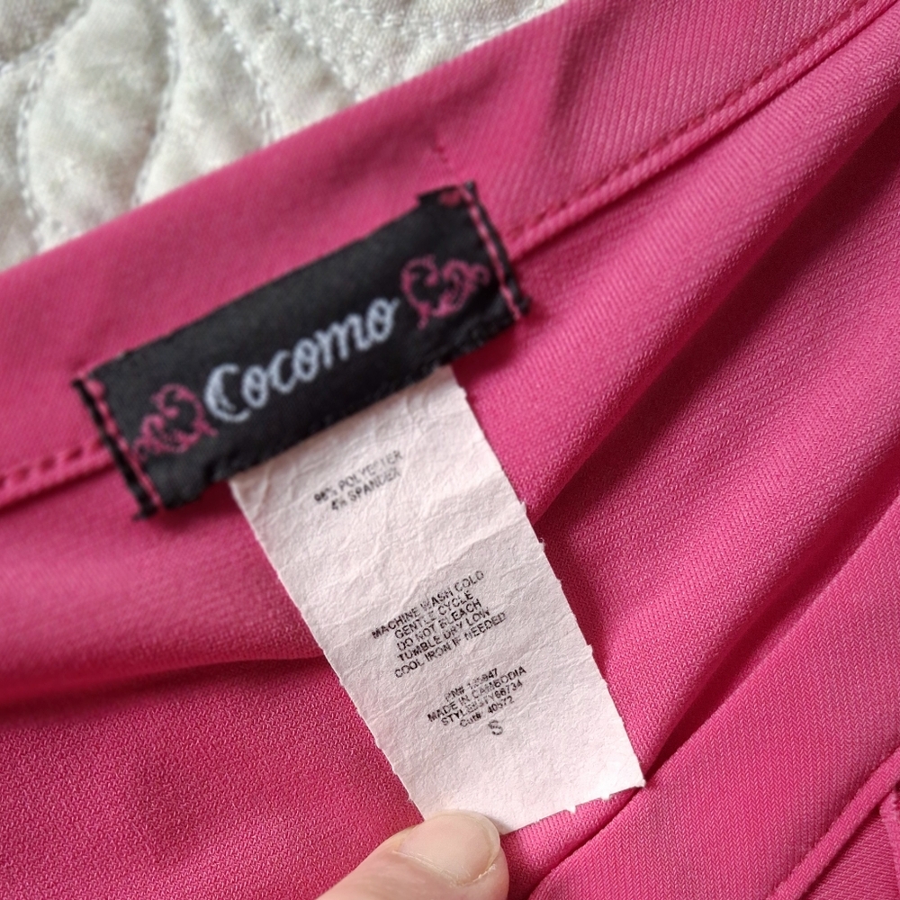 Cocomo Ruffled Hot Pink Sleeveless Women's Small Pull Over Top Pre-owned - Picture 6 of 6